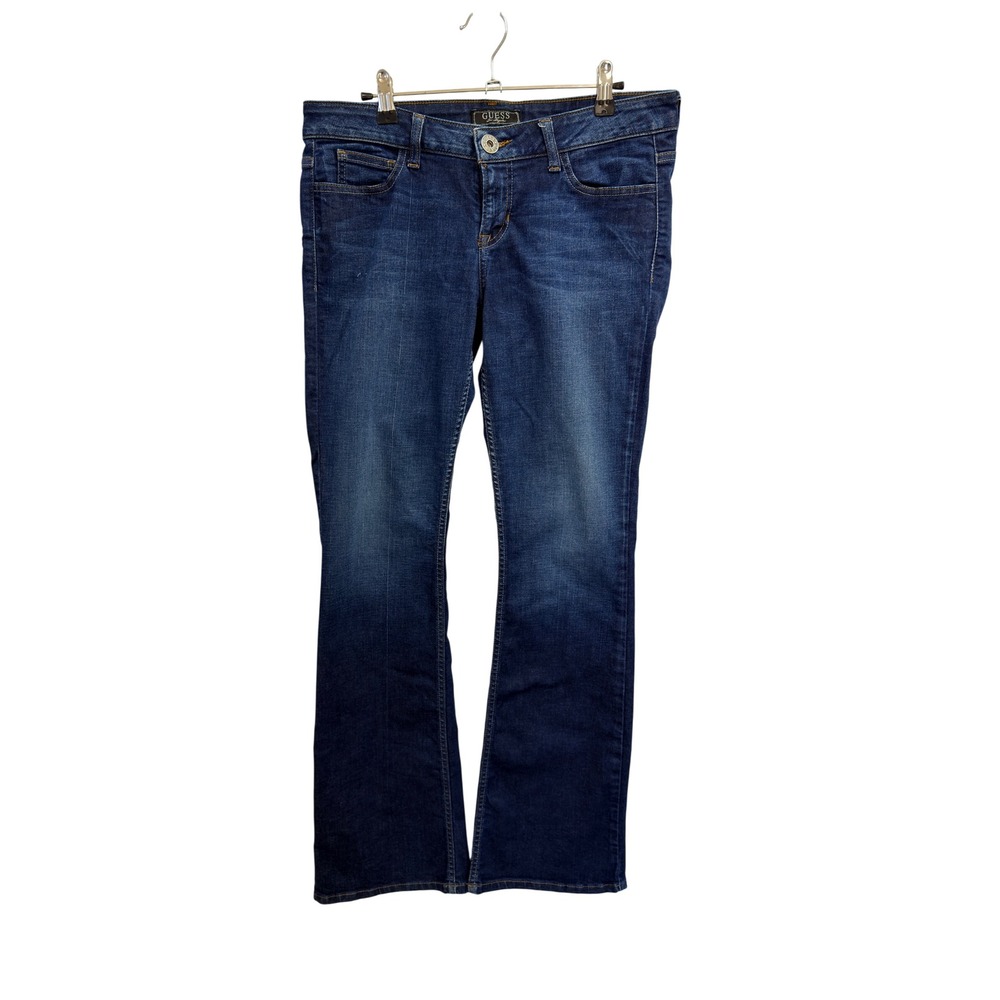 Guess Foxy Flare Jeans Womens 34 Dark Wash Excellent Low Rise Denim